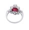 18K White Gold ring with Ruby and Diamonds 3