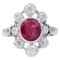 18K White Gold ring with Ruby and Diamonds 1