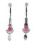 Platinum Dangle Earrings with Rubies and Diamonds 3