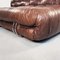 Mid-Century Italian Soriana Sofa in Brown Leather by Afra & Tobia Scarpa for Cassina, 1970, Image 11