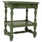 Vintage Side Table in Green Lacquered Wood 1