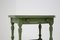 Mesa auxiliar vintage de madera lacada en verde, Imagen 3
