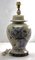 French Ceramic Crackle Table Lamp with Hand Painted Decoration, 1930s, Image 3