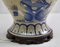French Ceramic Crackle Table Lamp with Hand Painted Decoration, 1930s, Image 8