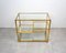 Serving Bar Cart in Brass and Glass, Italy, 1970s 2