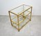 Serving Bar Cart in Brass and Glass, Italy, 1970s 11