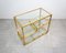 Serving Bar Cart in Brass and Glass, Italy, 1970s 5