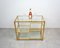 Serving Bar Cart in Brass and Glass, Italy, 1970s 8
