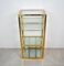Cabinet Shelf in Brass, Chrome and Glass in the Style of Renato Levi, Italy, 1970s 6