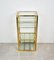 Mueble de latón, cromo y vidrio al estilo de Renato Levi, Italia, años 70, Imagen 5