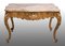 Napoleon III French 19th Century Antique Golden and Carved Wood Coffee Table 1