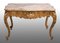 Napoleon III French 19th Century Antique Golden and Carved Wood Coffee Table, Image 1
