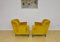 Vintage Yellow Velvet Armchairs, 1960s, Set of 2, Image 4