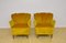 Vintage Yellow Velvet Armchairs, 1960s, Set of 2 7