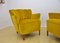 Vintage Yellow Velvet Armchairs, 1960s, Set of 2 10
