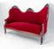 19th Century French Louis Philippe Walnut Red Banquette or Sofa, Image 2