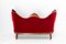 19th Century French Louis Philippe Walnut Red Banquette or Sofa 4