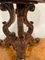 Antiker viktorianischer Hocker aus geschnitztem Nussholz 15