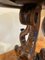 Sgabello antico vittoriano in legno di noce intagliato, Immagine 12
