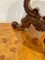 Sgabello antico vittoriano in legno di noce intagliato, Immagine 10