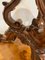 Sgabello antico vittoriano in legno di noce intagliato, Immagine 11