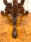 Sgabello antico vittoriano in legno di noce intagliato, Immagine 8