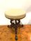 Antique Victorian Carved Walnut Stool, Image 4