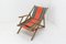 French Beech & Fabric Folding Deck Chair 5