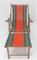 French Beech & Fabric Folding Deck Chair, Image 4