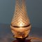 Lámpara de mesa vintage de latón y vidrio, Checoslovaquia, años 60, Imagen 6