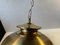 Vintage Danish Nautical Hanging Lamp in Brass, 1970s 6