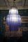 Mid-Century Periwinkle Round Murano Color Art Glass Chandelier, 1980, Image 4