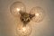 Three Glass Balls with Gold Inclusions Wall or Ceiling Lamp from Temde, 1970s 4