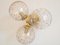Three Glass Balls with Gold Inclusions Wall or Ceiling Lamp from Temde, 1970s 1