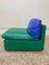 Green and Blue Skai Armchair from Zanotta, 1980s, Image 3