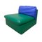 Green and Blue Skai Armchair from Zanotta, 1980s 1