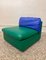 Green and Blue Skai Armchair from Zanotta, 1980s, Image 8