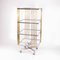 Chromed Metal & Brass Turning Library Wall Unit, 1970 1