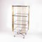Chromed Metal & Brass Turning Library Wall Unit, 1970, Image 1