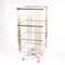 Chromed Metal & Brass Turning Library Wall Unit, 1970 5