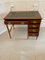 Antique Edwardian Mahogany Inlaid Freestanding Pedestal Desk 3