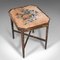 Antique English Beech Hand Painted Tea Table, Image 1