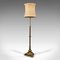 Tall English Adjustable Standard Lamp in Brass, 1940s 7