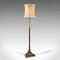 Tall English Adjustable Standard Lamp in Brass, 1940s 5
