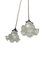 Vintage French Floral Frosted Glass Ceiling Pendant Lights, Set of 2 2