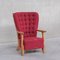 Mid-Century French Oak Armchair from Guillerme Et Chambron 1