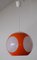 Lámpara de techo Ufo era espacial en naranja atribuida a Luigi Colani, Imagen 2