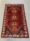 Vintage Red Black Wool Rug 1