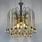 Vintage Brass & Glass Cascade Chandelier, Italy, 1960s, Image 13