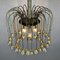 Vintage Brass & Glass Cascade Chandelier, Italy, 1960s 7